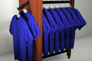 Clothing Fixture made of wood and steel