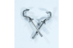 Silver metal hooks